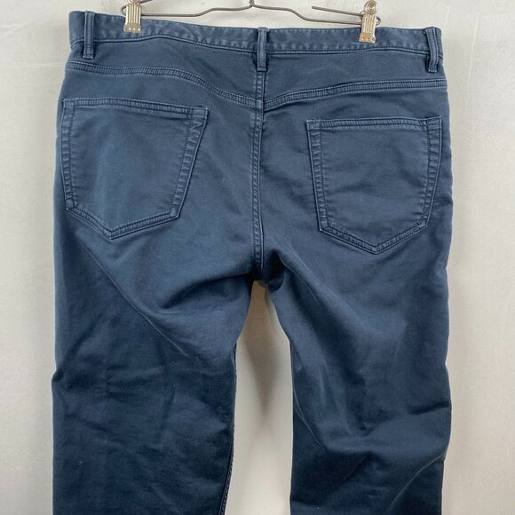 Quince Mens Pants 34x30 Navy Blue Cotton Blend Straight-Leg Casual - Picture 10 of 16